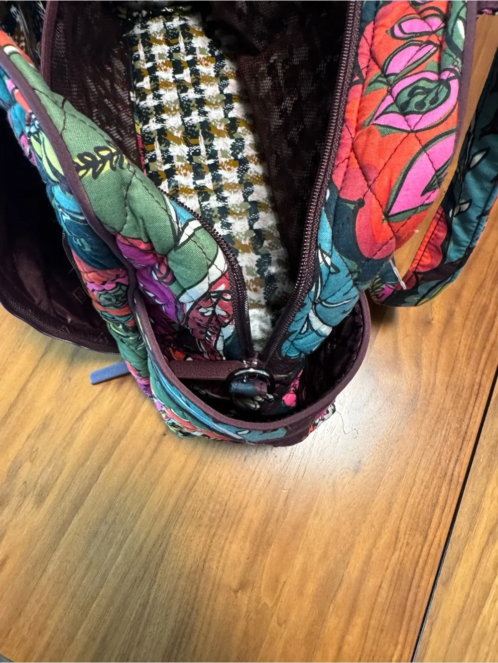 New Vera Bradley Quilted Paisley Floral Baby Bag in Plum, Pink, Teal, Yellow